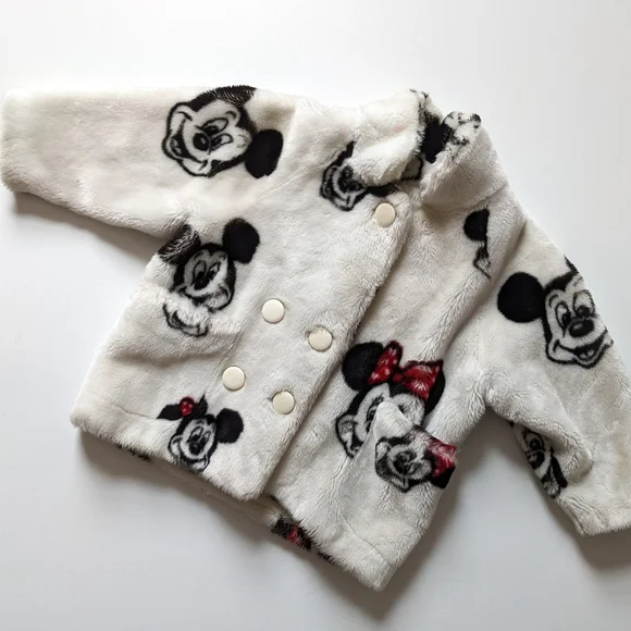 VERY RARE Kid's Vintage 1992 Disney Apparence Mickey & Minnie Faux Fur Coat - Picture 13 of 15